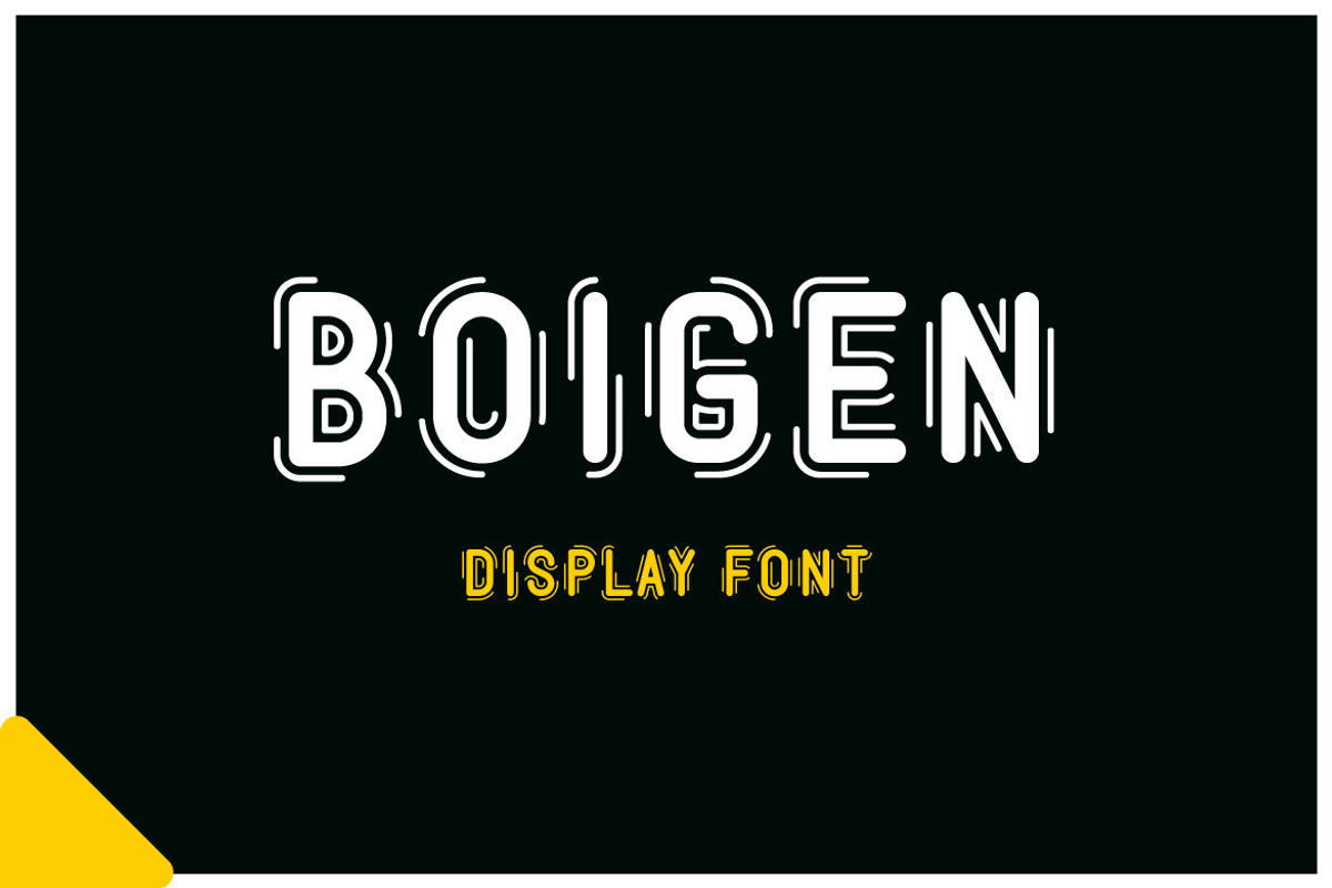 Boigen - Modern Display Font, a Font by Mightyfire (Photo 1 of 3)