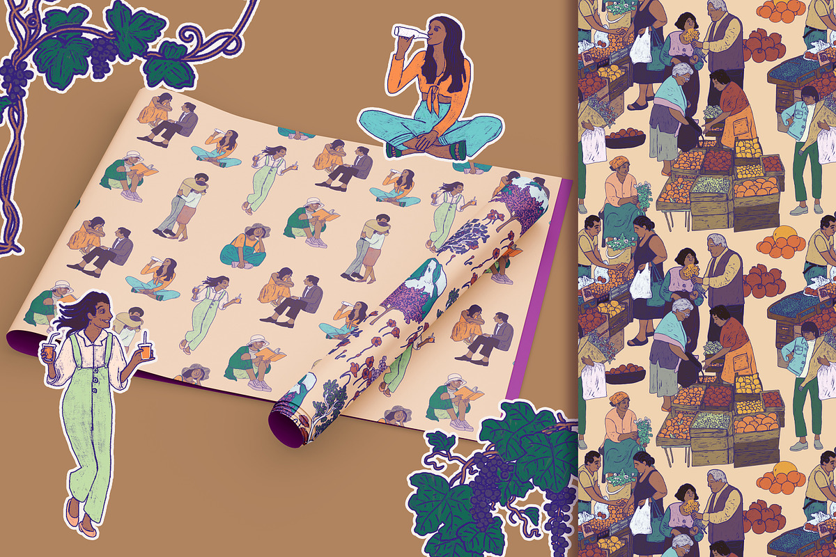 People in the city, a Pattern Graphic by Carpet Tapete Pretzel (Photo 2 of 7)