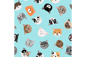 Cats Characters Pattern