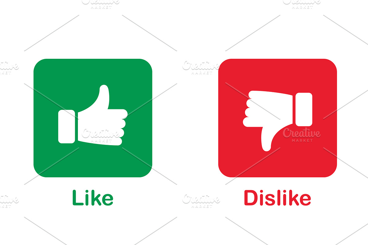 Thumb Up, Thumb Down Silhouette Icon, an Object Illustration by Vector Creator