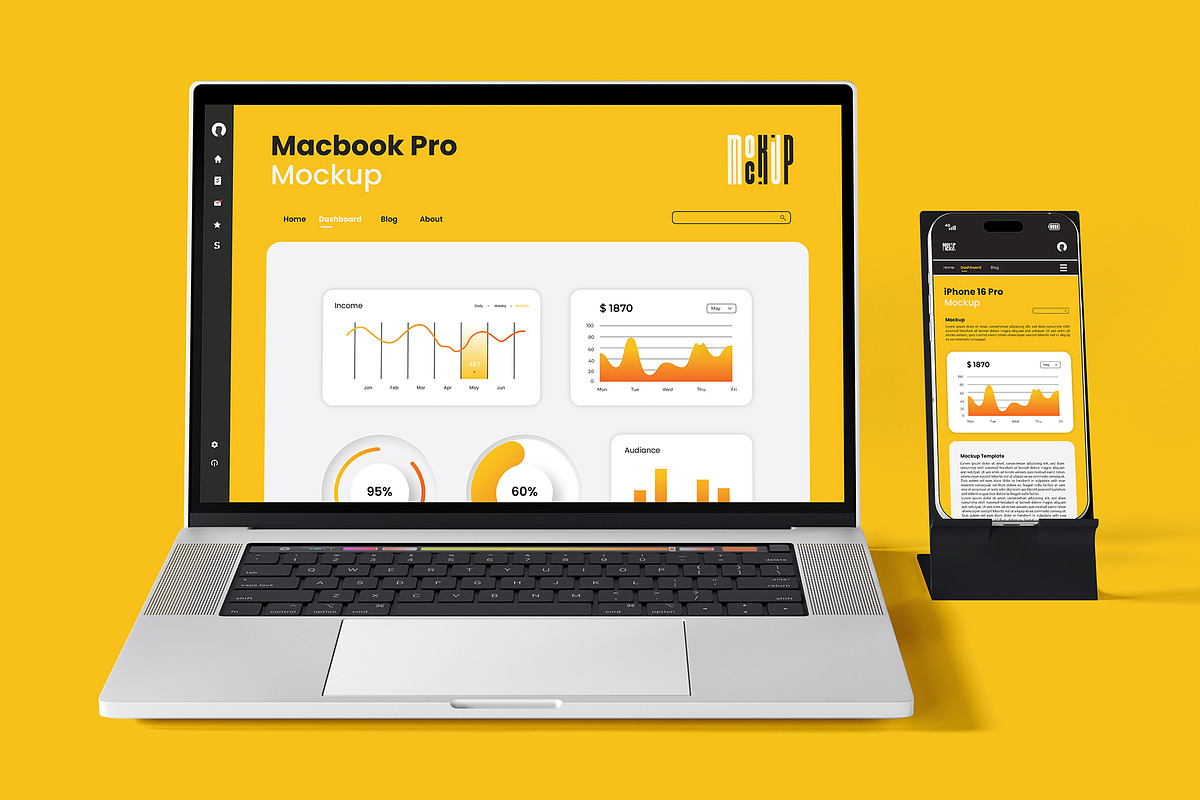 Macbook & iPhone Mockup Sets, a Mockup by Artnivora.Std (Photo 3 of 4)