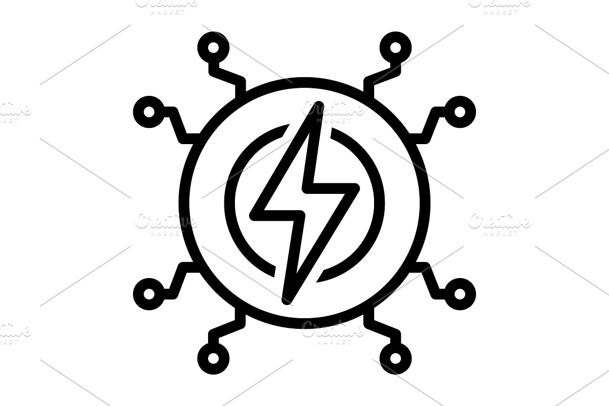 Energy power black icon, an Outline Icon by Creative priyanka