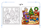 Christmas at Grandma’s Coloring, a Seasonal Illustration by Design Station (Thumbnail 5 of 7)