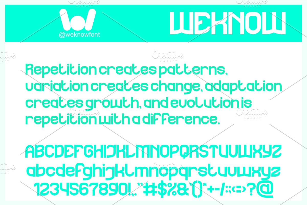 The Rain font, a Sans Serif Font by weknow (Photo 5 of 8)