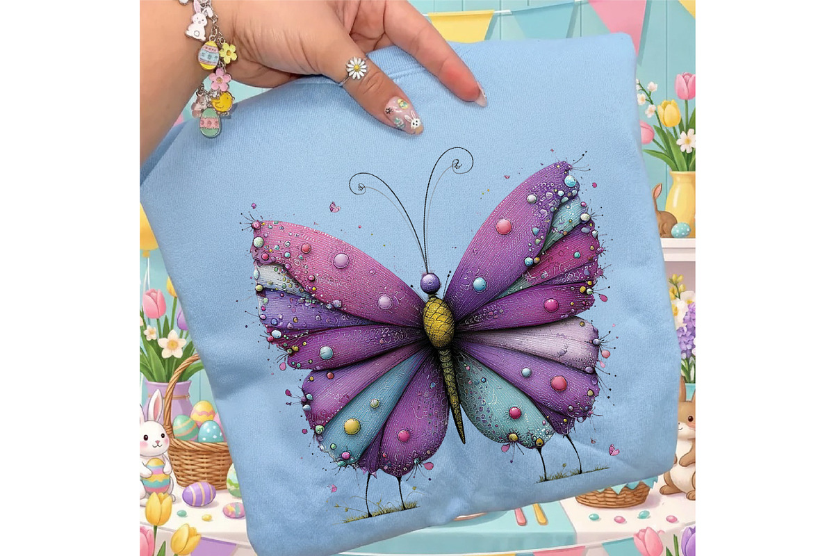 Whimsical Spring Butterfly Clipart, an Illustration by designcity5 (Photo 5 of 5)