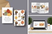 Autumn City Illustration Clipart Set, a Person Illustration by LyubovZaytseva (Thumbnail 8 of 9)