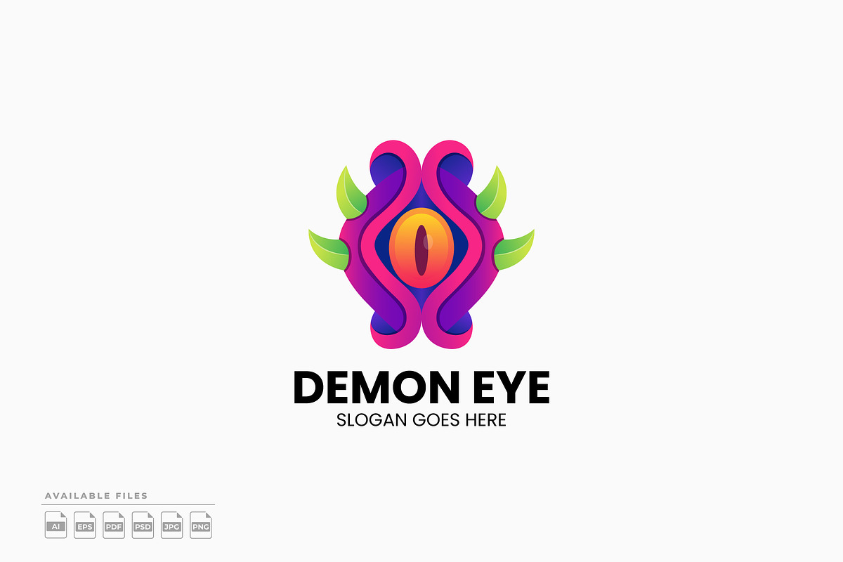 Demon Eye Gradient Colorful Logo, a Branding & Logo Template by Zeer Graphic