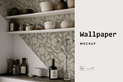 Vintage Farmhouse Wallpaper Mockup, a Household Mockup by LinnestCreative (Thumbnail 1 of 5)