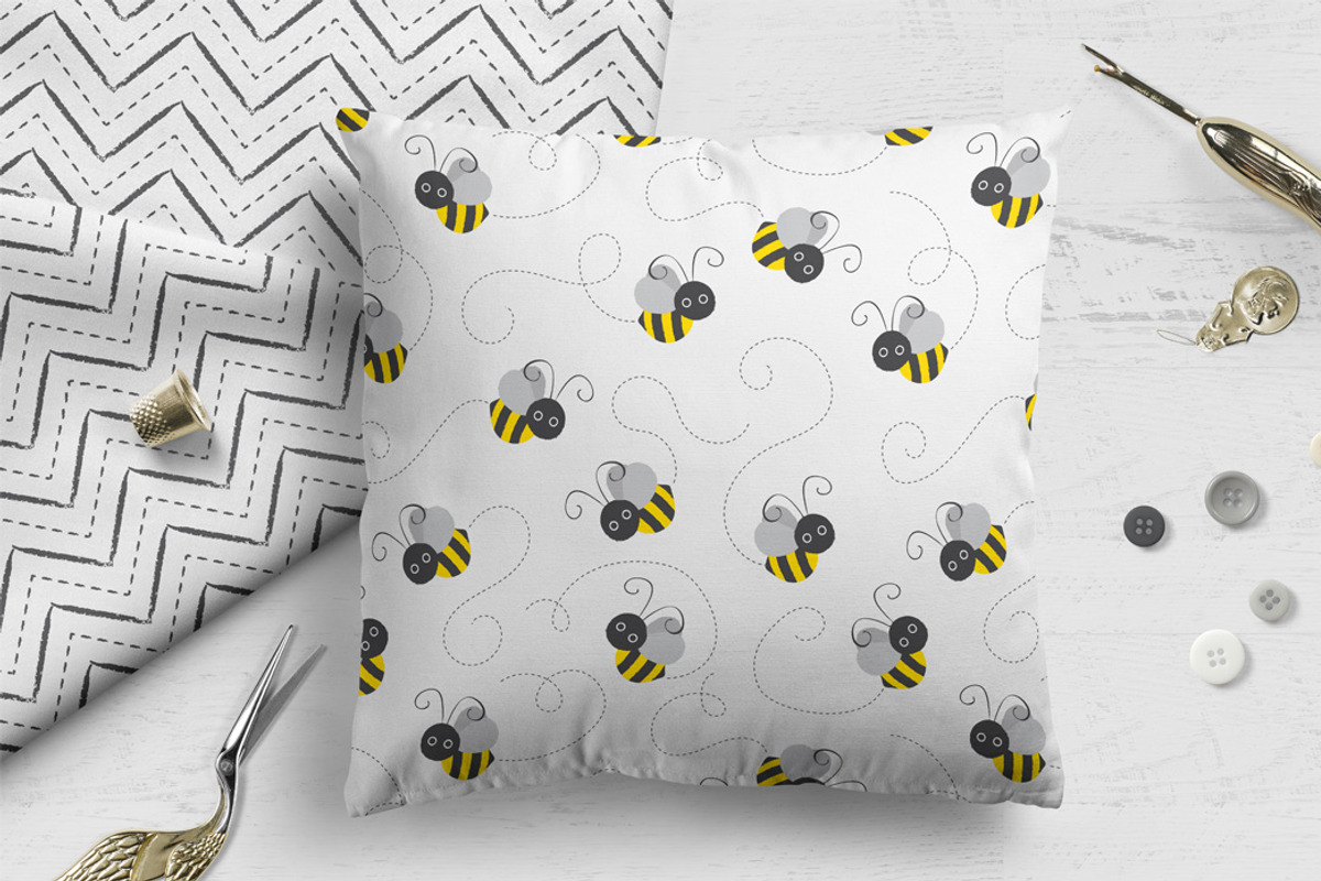 Busy Bees Baby Vector Patterns, a Pattern Graphic by Wild Twig Co (Photo 3 of 9)