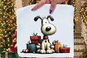 Whimsical Christmas Dog Clipart, an Illustration by Craft Nest (Thumbnail 10 of 10)
