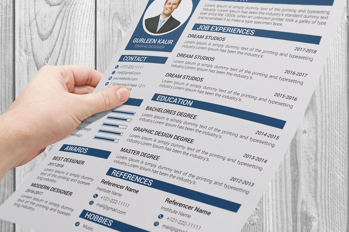 Professional Resume / CV Template, a Resume Template by designvillage (Photo 5 of 13)