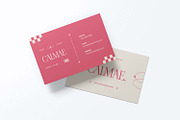 Calmae Pilates Studio Business Card, a Business Card Template by VUNIRA (Thumbnail 3 of 3)