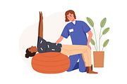 Physical therapy, rehabilitation set, a Healthcare Illustration by Good Studio (Thumbnail 9 of 9)