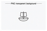 Sailboat Ship and Ferry Icons, an Outline Icon by Designfour (Thumbnail 2 of 6)