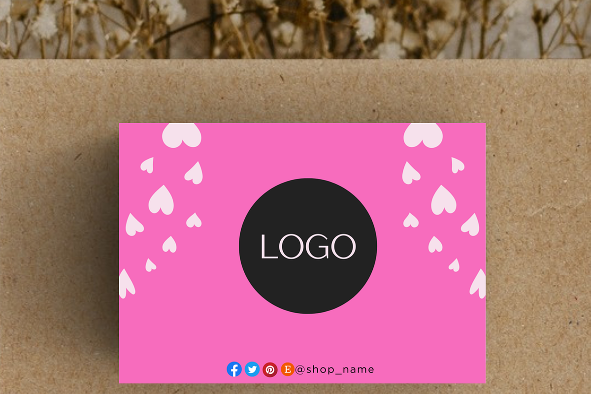 Cute Small Business Thank You Card, a Card Template by Elegant_Studio44 (Photo 5 of 5)