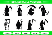 Skeleton Reaper Vector Bundle, an Object Graphic by Artonix (Thumbnail 1 of 3)