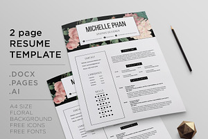 2 page resume template, a Resume Template by Chic templates