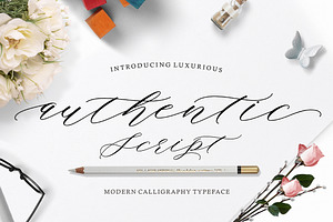 Authentic Script, a Script Font by Areatype