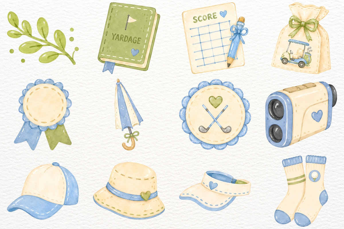 Golf Baby Shower Clipart PNG Animals, a Sport Illustration by SugarCloudStudioArt (Photo 4 of 9)