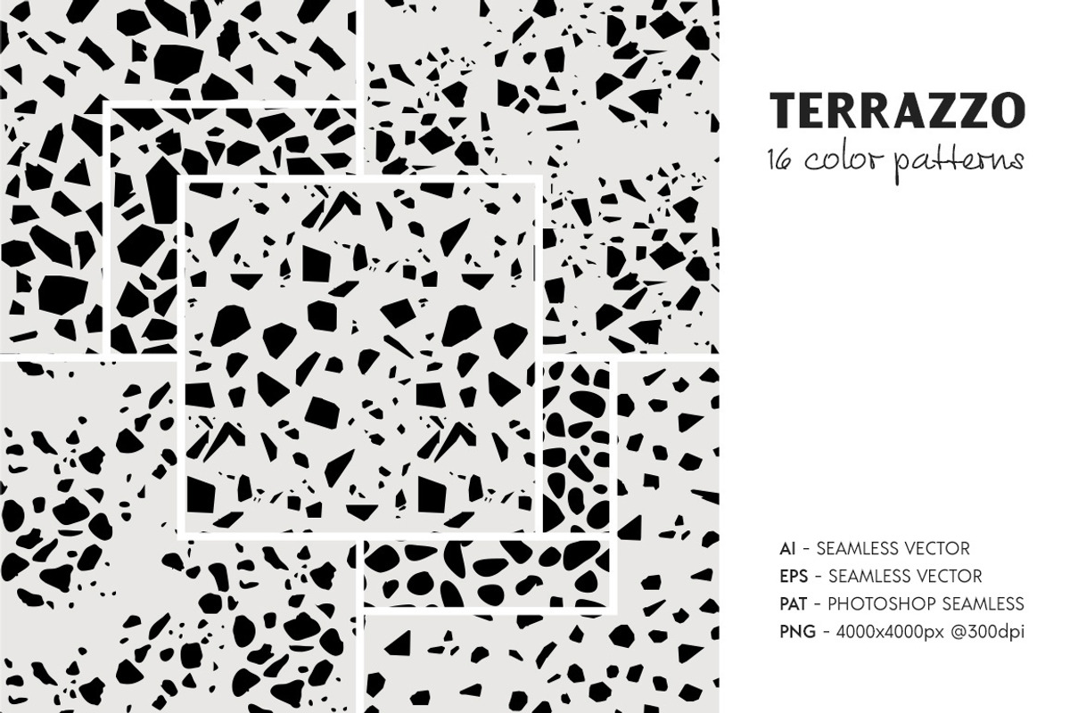 Terrazzo Seamless Patterns, a Pattern Graphic by Pulpixel Design (Photo 3 of 14)
