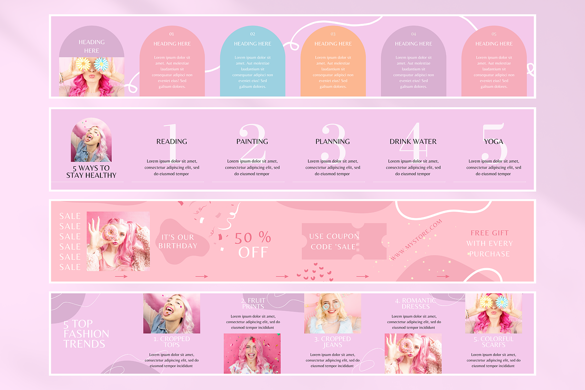 Pastel Instagram Carousel Bundle preview 5