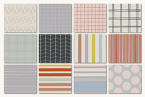 Dots & Lines Earthy Neutral Patterns