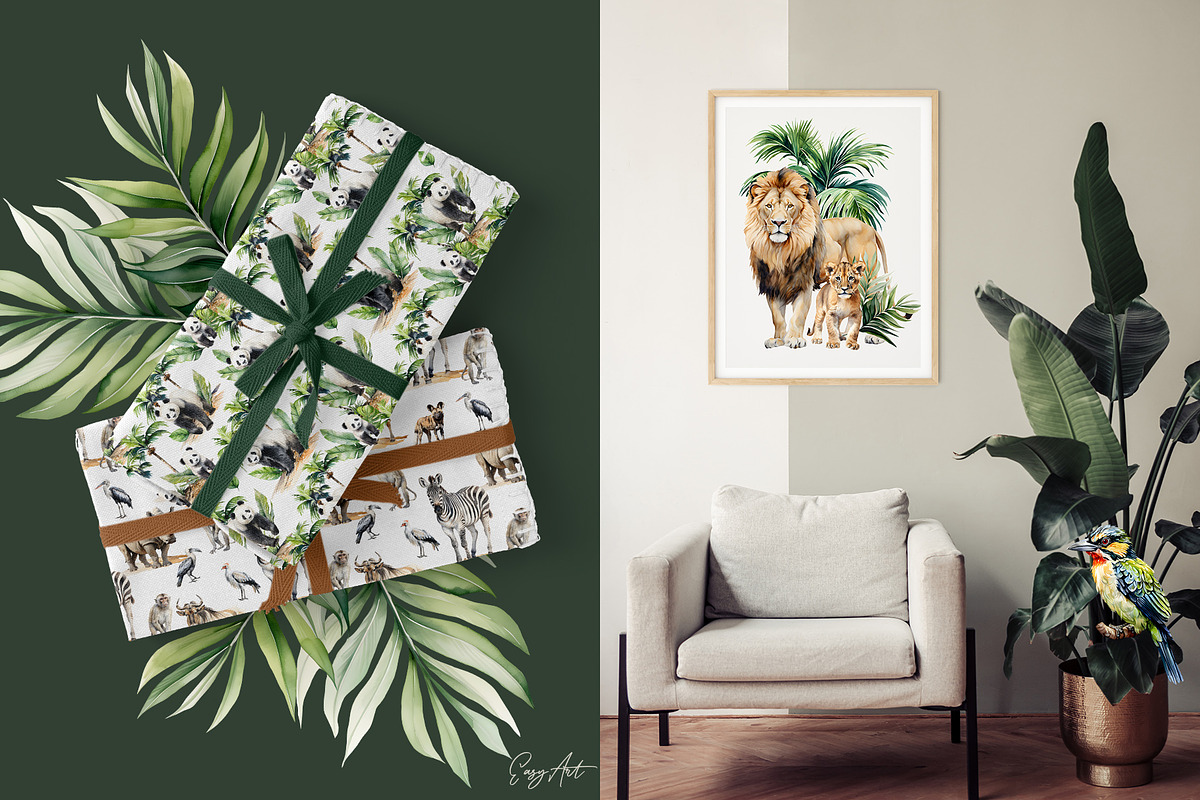 Safari Watercolor Collection, a Graphic by EasyArt (Photo 2 of 11)