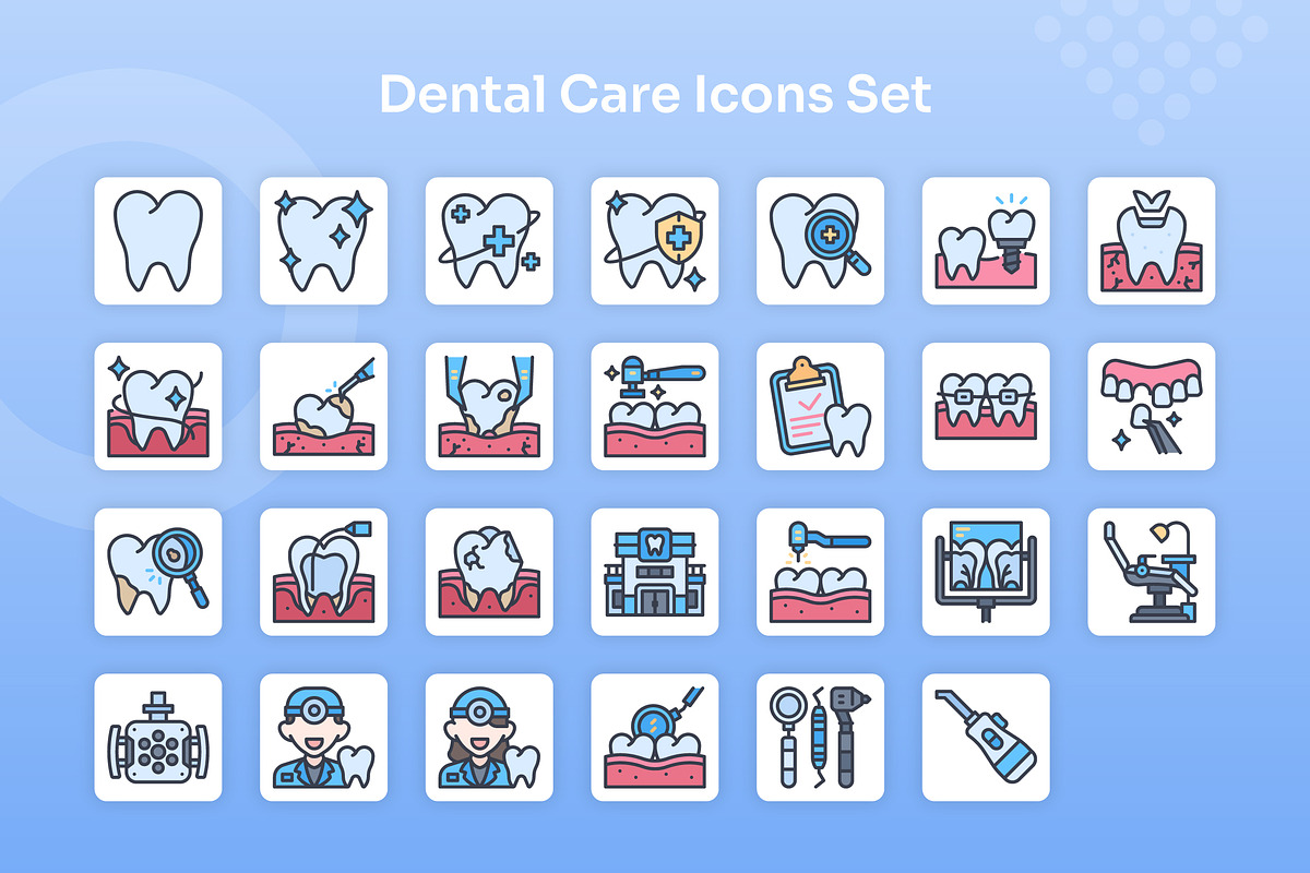 Dental Care Icons Set - Filled Line, an Icon by Kmg Design (Photo 2 of 2)