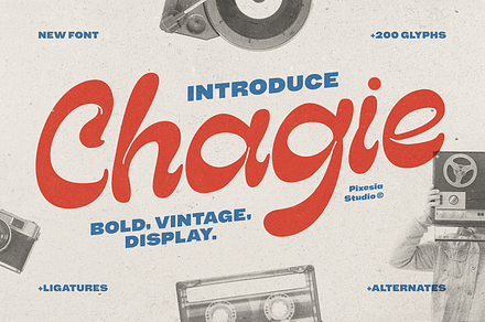 Chagie – Bold Vintage Display Font