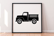 Farm Truck Silhouette SVG, a Transportation Illustration by newminddesign (Thumbnail 9 of 10)