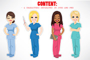 Nurses Women Team, a Healthcare Illustration by Kakigori Studio (Thumbnail 2 of 2)