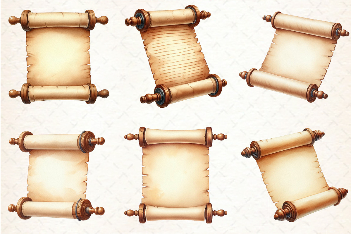 Vintage Scroll Clipart PNG, an Illustration by Libby Wishes (Photo 3 of 7)