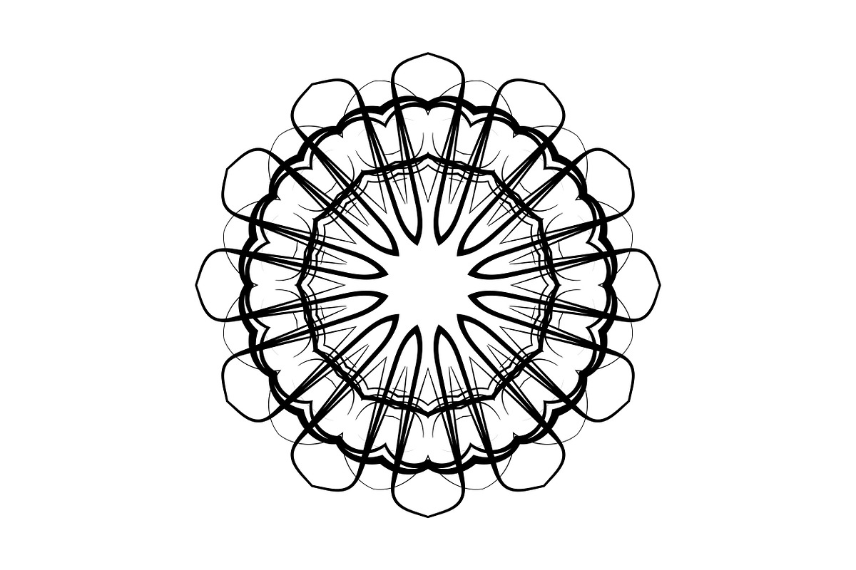 Elegant Mandala Line Art Collection, a Decorative Illustration by NJ Himel (Photo 59 of 101)