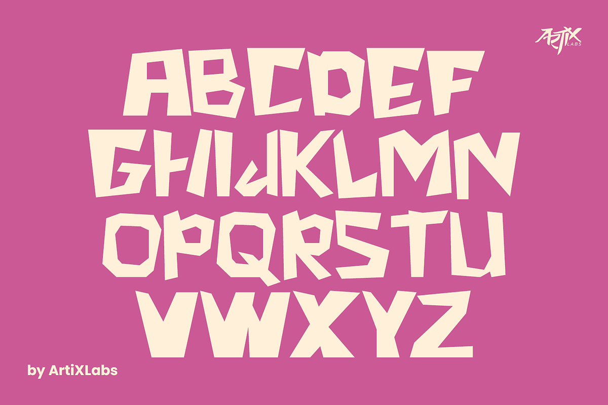 TOQSI Bold Quirky Geometric Typeface, a Script Font by ArtiXLabs (Photo 7 of 10)