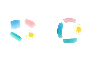 Colorful watercolor shapes and, an Illustration by ZinetroN