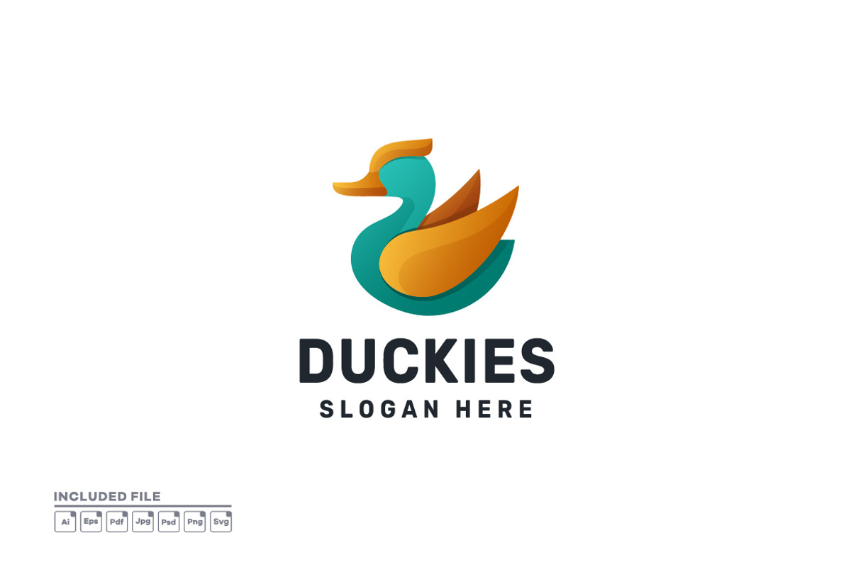 Duck Gradient Colorful Vector Logo, a Branding & Logo Template by yuanesei