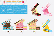 Gift Box Packaging Cake Template, a Templates & Theme by Graphicdome (Thumbnail 2 of 5)