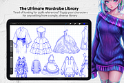 250 Dress Procreate Stamp Brushes, a Brush Add-On by Selentaori Studio (Thumbnail 9 of 12)