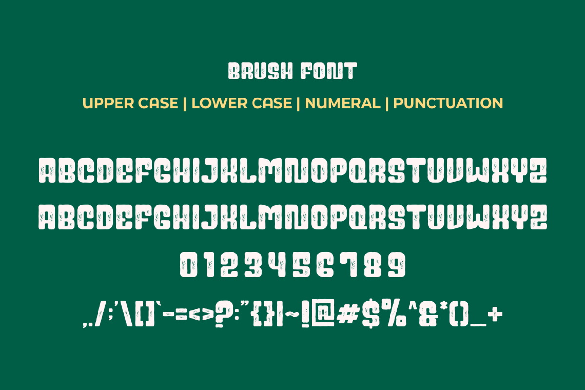 Black Rough - Modern Brush Font, a Sans Serif Font by Viswal Studio (Photo 6 of 7)