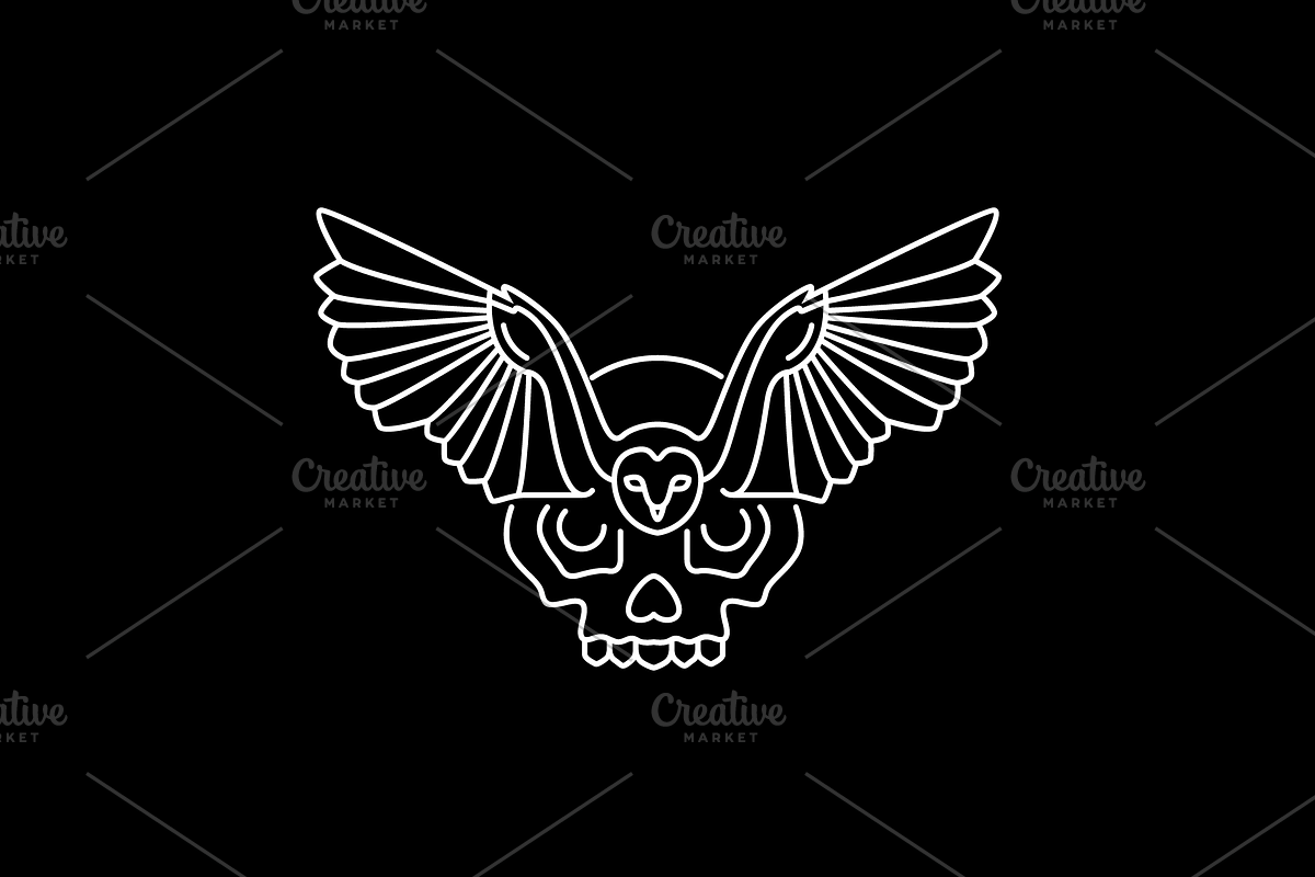 barn owl fly wings hunter logo, a Branding & Logo Template by devastd