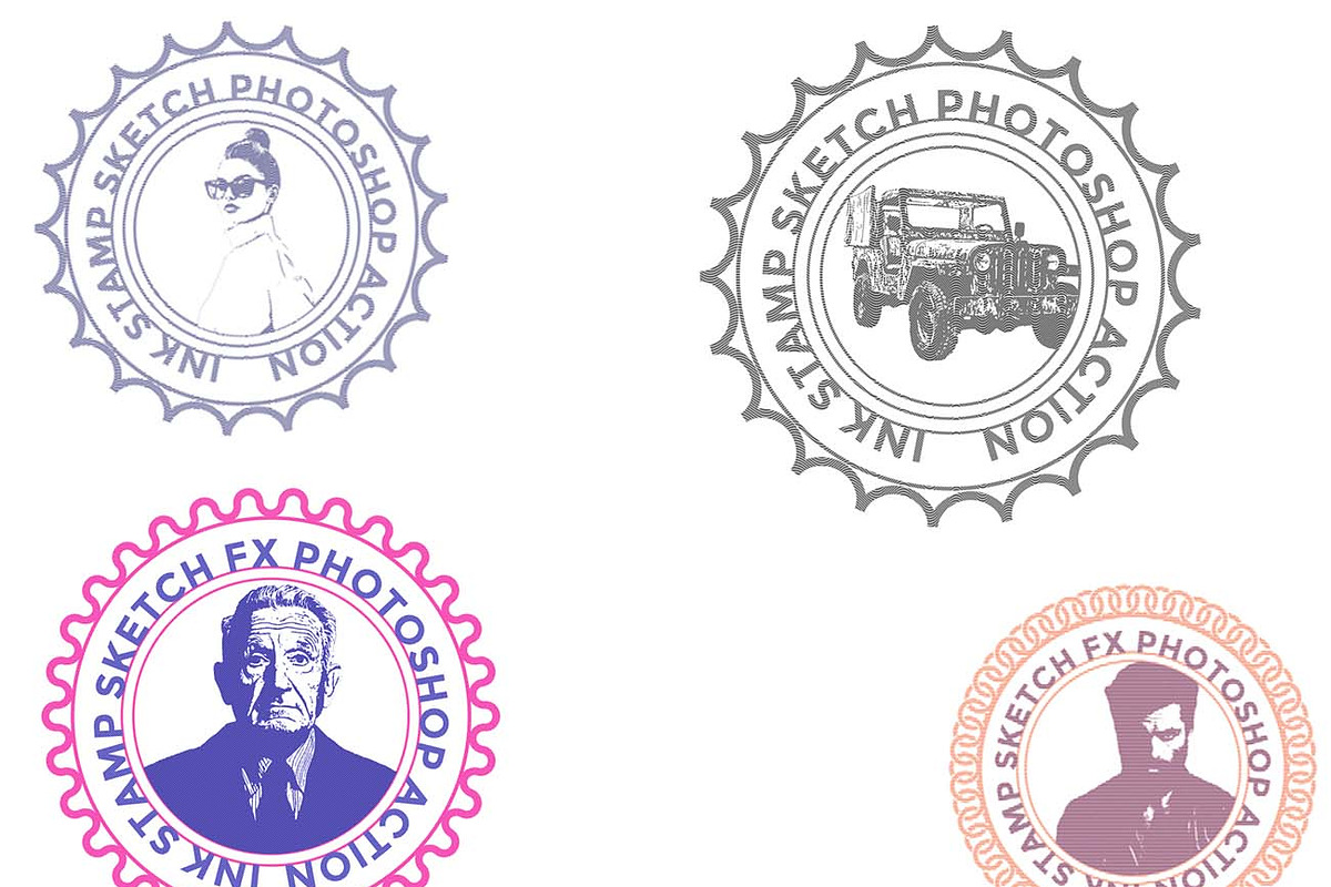 Ink Stamp Sketch FX Photoshop Action, an Action Add-On by Studio Retouch (Photo 3 of 15)