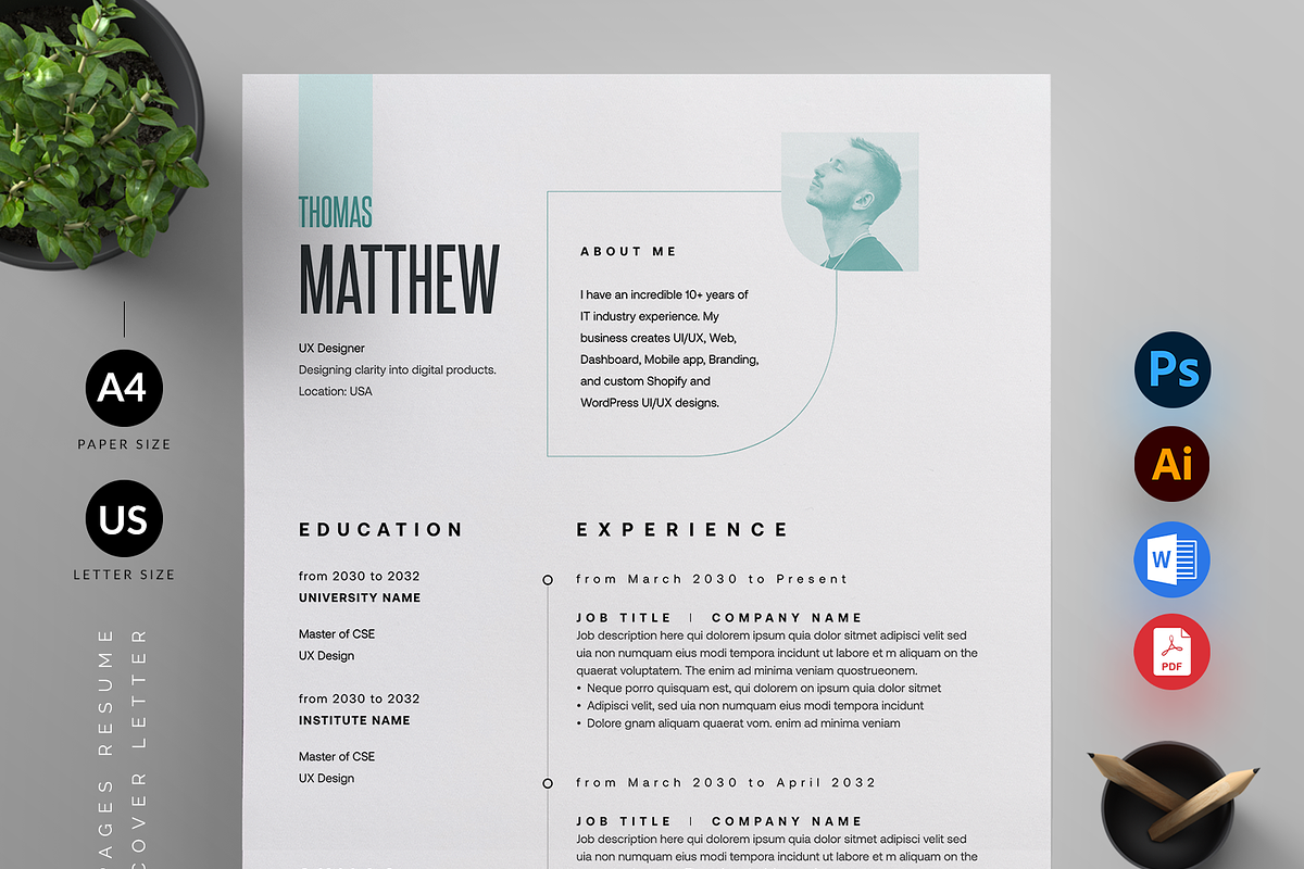 Resume/CV, a Resume Template by Reuix Studio (Photo 1 of 5)