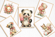 Summer Watercolor Clipart PNG, an Illustration by DreamArtGraphic (Thumbnail 7 of 8)