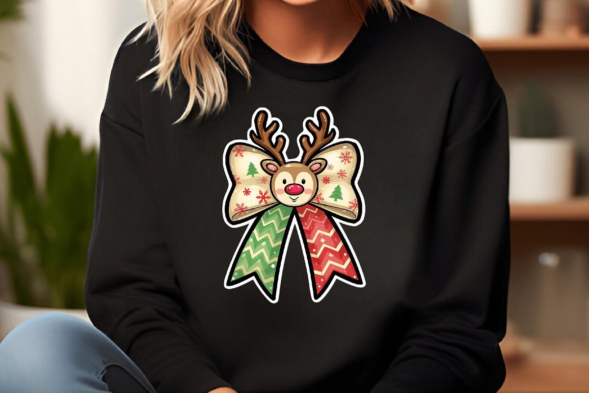 Christmas Reindeer Bow PNG, an Illustration by DreamArtGraphic (Photo 5 of 5)