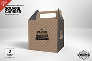 Square Carrier Packaging Mockup, a Packaging Mockup by INCDesign (Thumbnail 1 of 7)