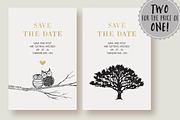 A Pair of Chic Save the Dates, an Invitation Template by Knotted Design (Thumbnail 2 of 2)