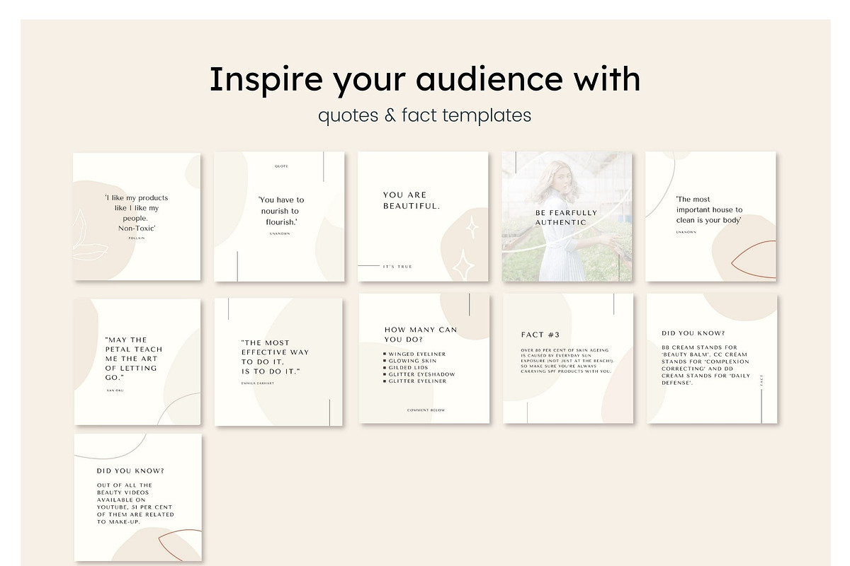Natural Beauty Instagram Feed Canva, a Social Media Template by Cultive Creative (Photo 8 of 13)