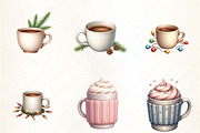Christmas Coffee Core Clipart, an Illustration by CrexoraLab (Thumbnail 3 of 5)