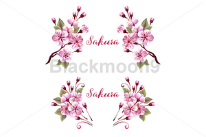 Pink Sakura Monograms
