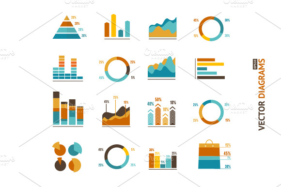 Infographic Set Elements Graph
